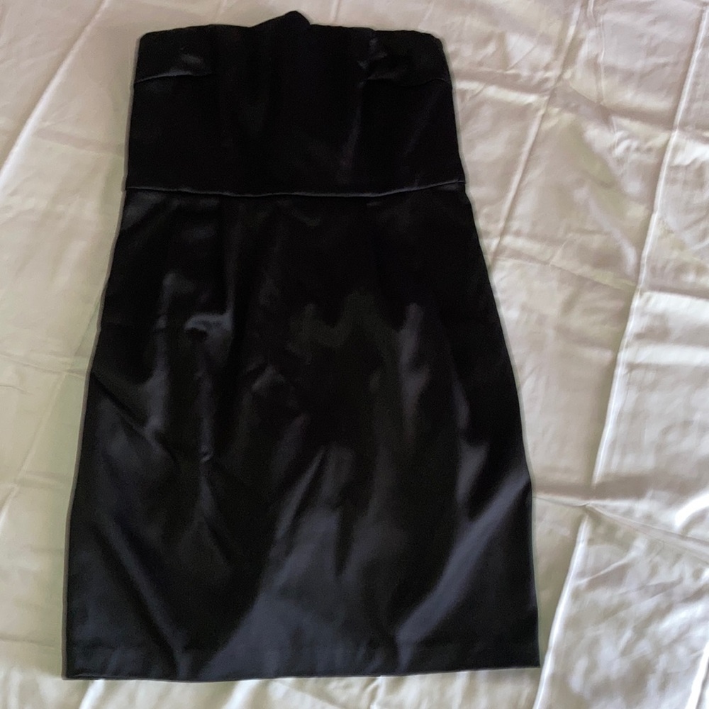 Express Black Strapless Dress